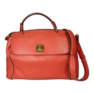 MCM Orange Two Way Crossbody Bag